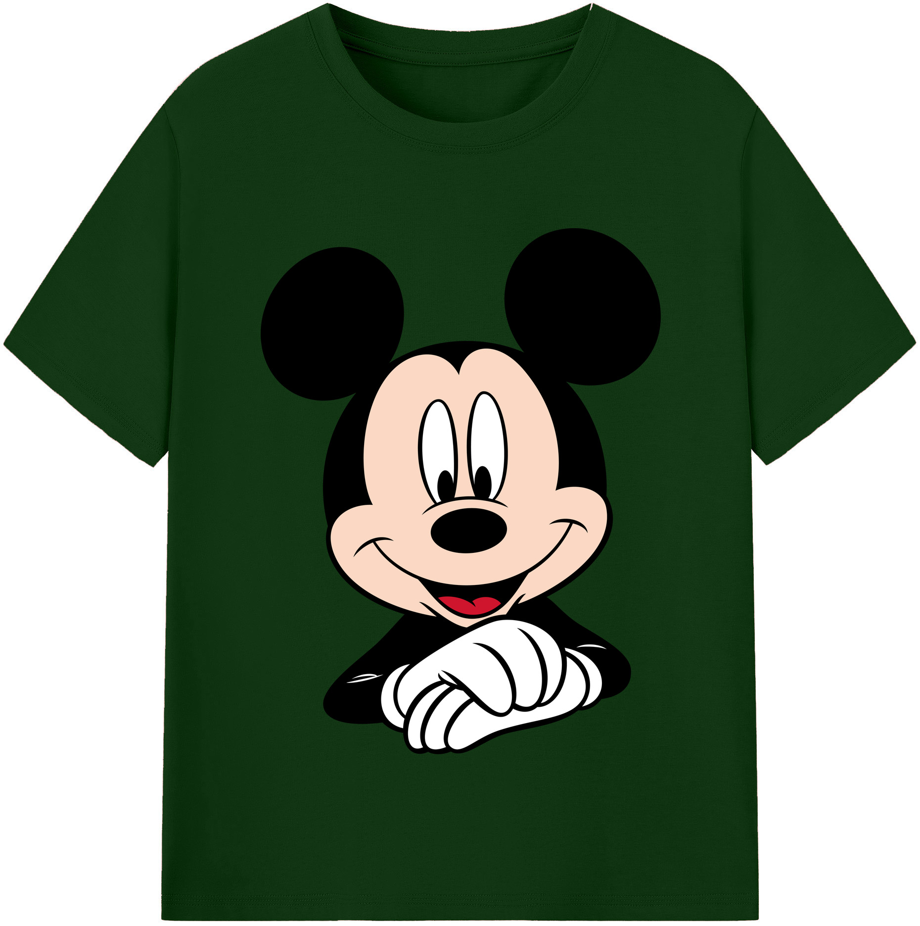 （画像用） ミッキーマウス Mickey Mouse 綿100％半袖Tシャツ（フロントプリント）